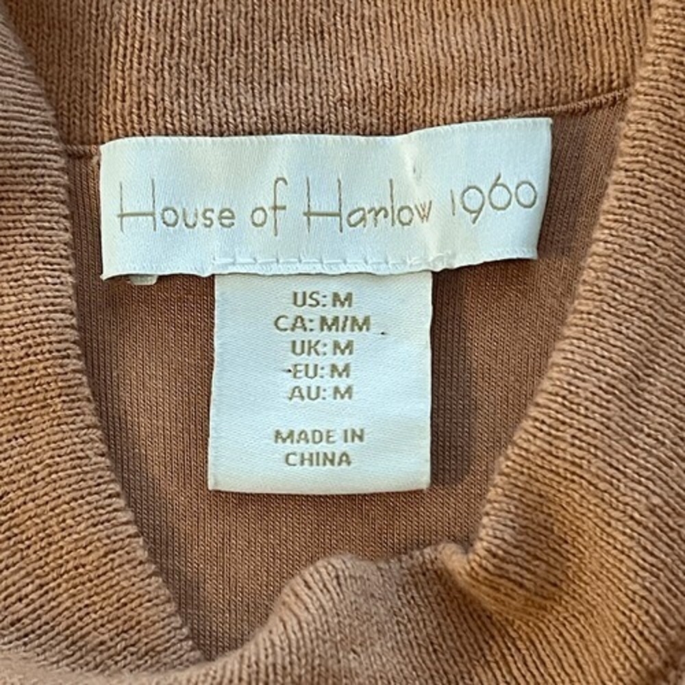 House of Harlow 1960 Rust Knit‎ Midi Dress M Feminine - Picture 5 of 7